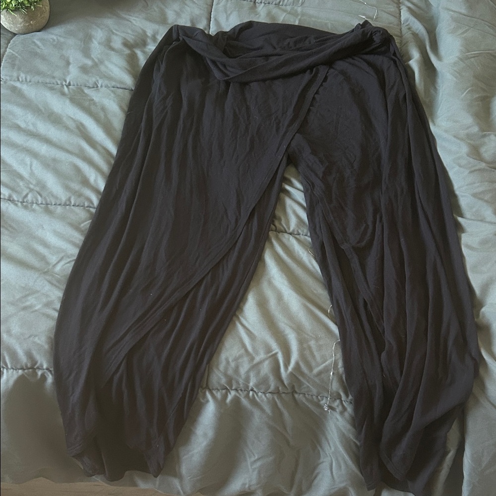 Athleta Black Draped Harem Joggers